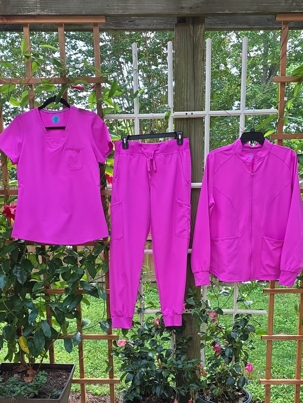 Women's Utility Jacket Set - Vibrant Magenta